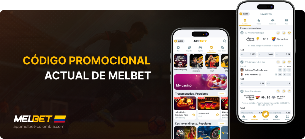 Código promocional actual de Melbet - App Melbet Colombia