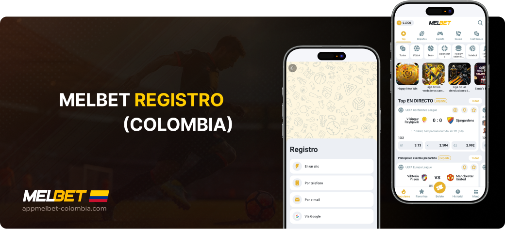 Melbet registro (Colombia) - App Melbet Colombia